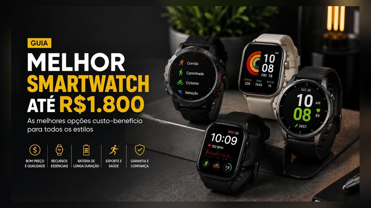 Melhor smartwatch até R$ 1.800