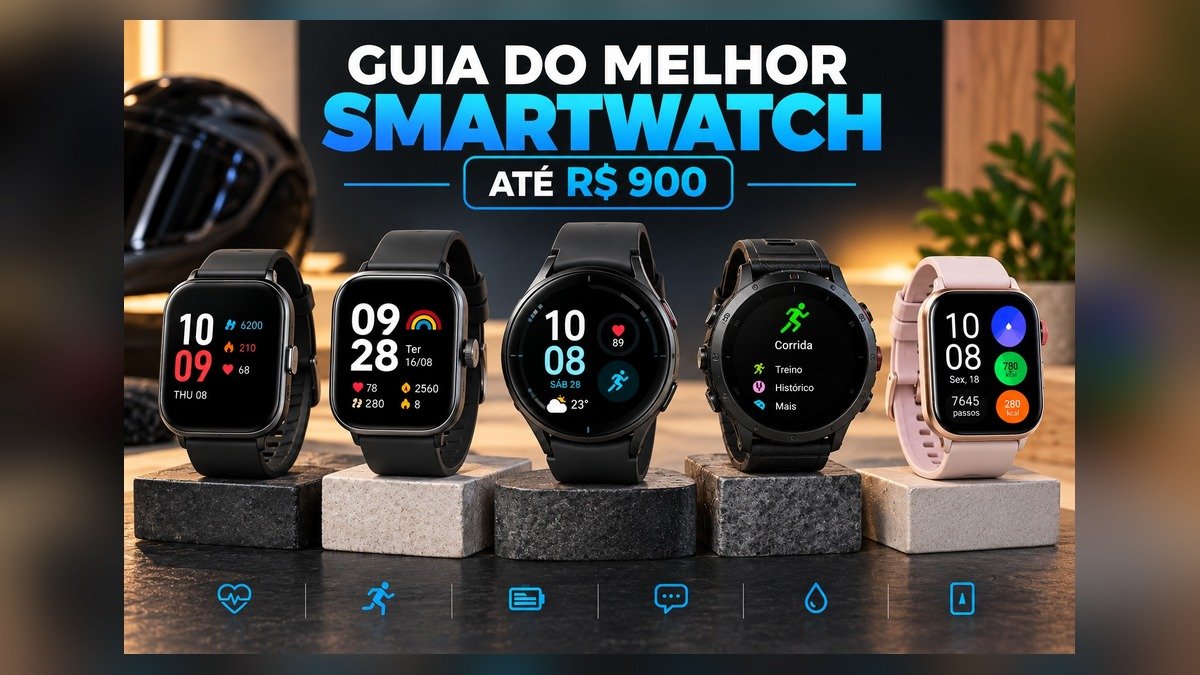 Melhor smartwatch até R$ 900