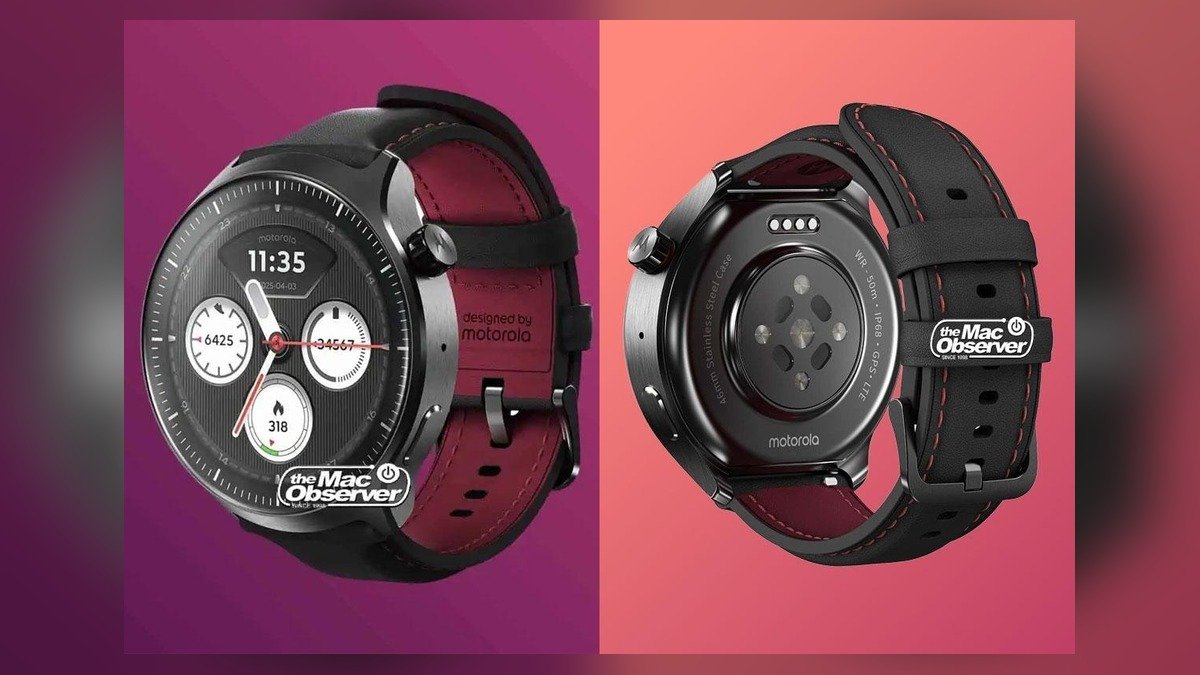 Imagens vazadas mostram Motorola smartwatch de 46mm com LTE